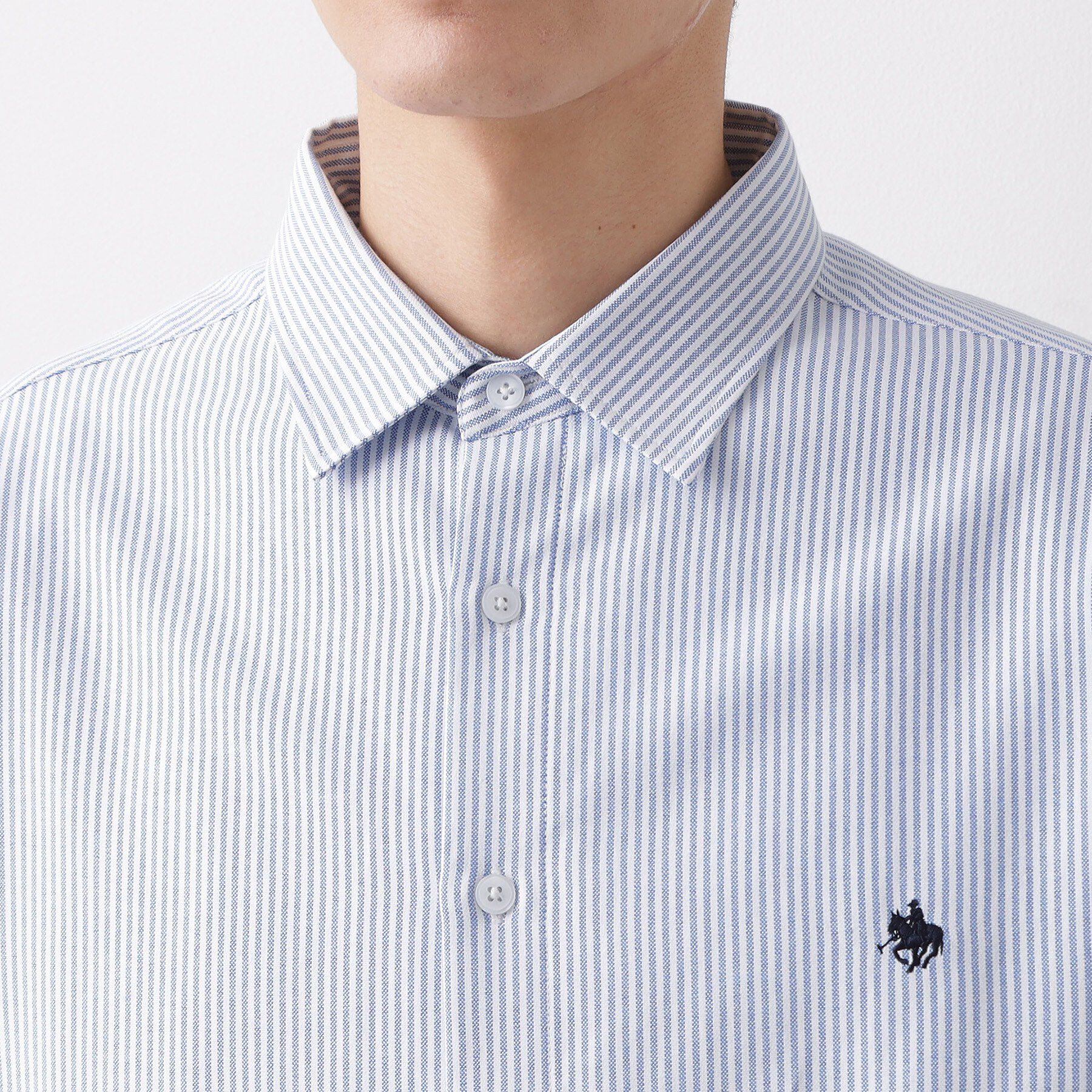 THE SHOP TK「【POLO BCS 別注】 アソート長袖シャツ ストライプ／グレー／デニム」|シャツ・ブラウス|