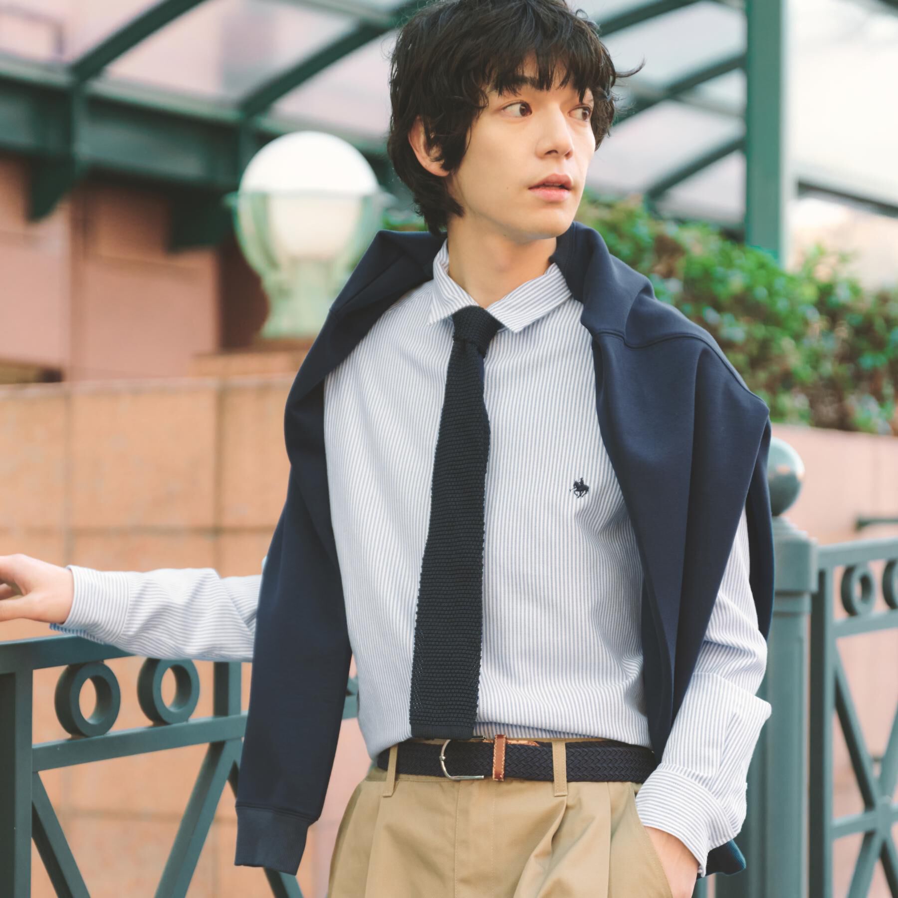 THE SHOP TK「【POLO BCS 別注】 アソート長袖シャツ ストライプ／グレー／デニム」|シャツ・ブラウス|