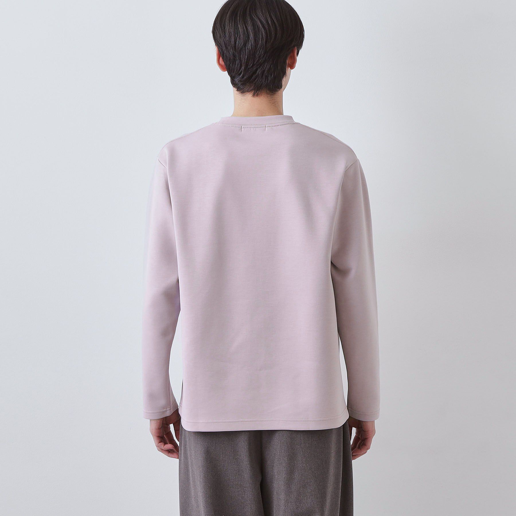 THE SHOP TK「【首元にさりげないアクセント】ステッチダンボールプルオーバー」|Tシャツ・カットソー|