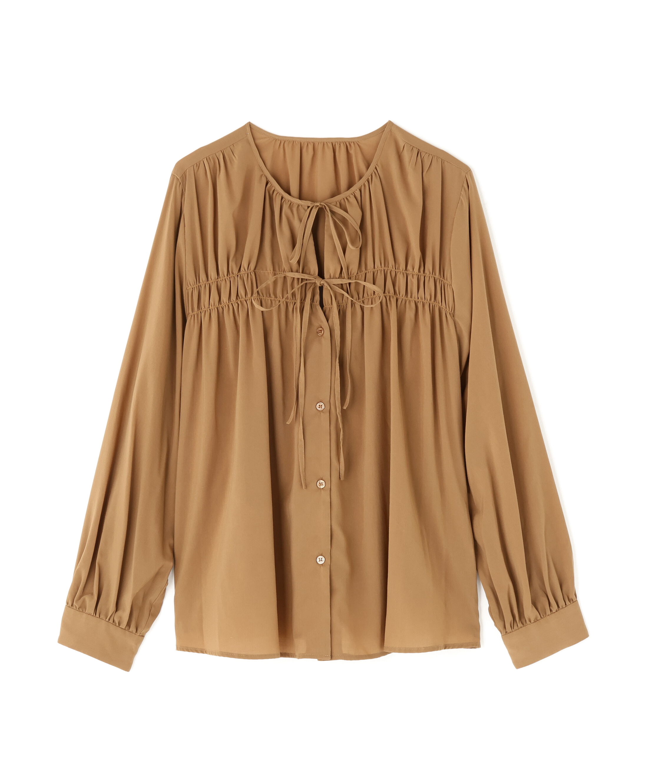  「リボンギャザーブラウス」|シャツ・ブラウス|