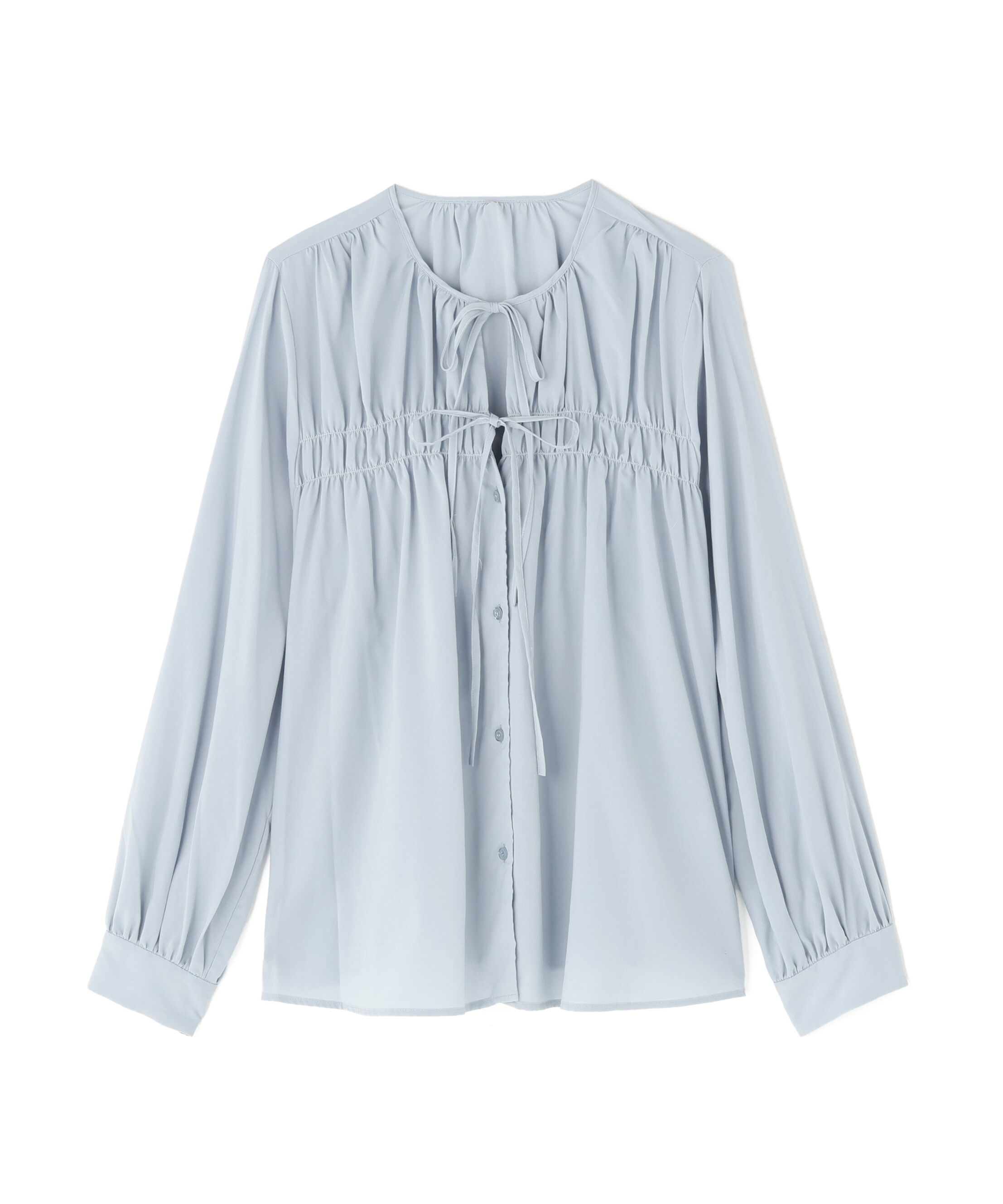  「リボンギャザーブラウス」|シャツ・ブラウス|