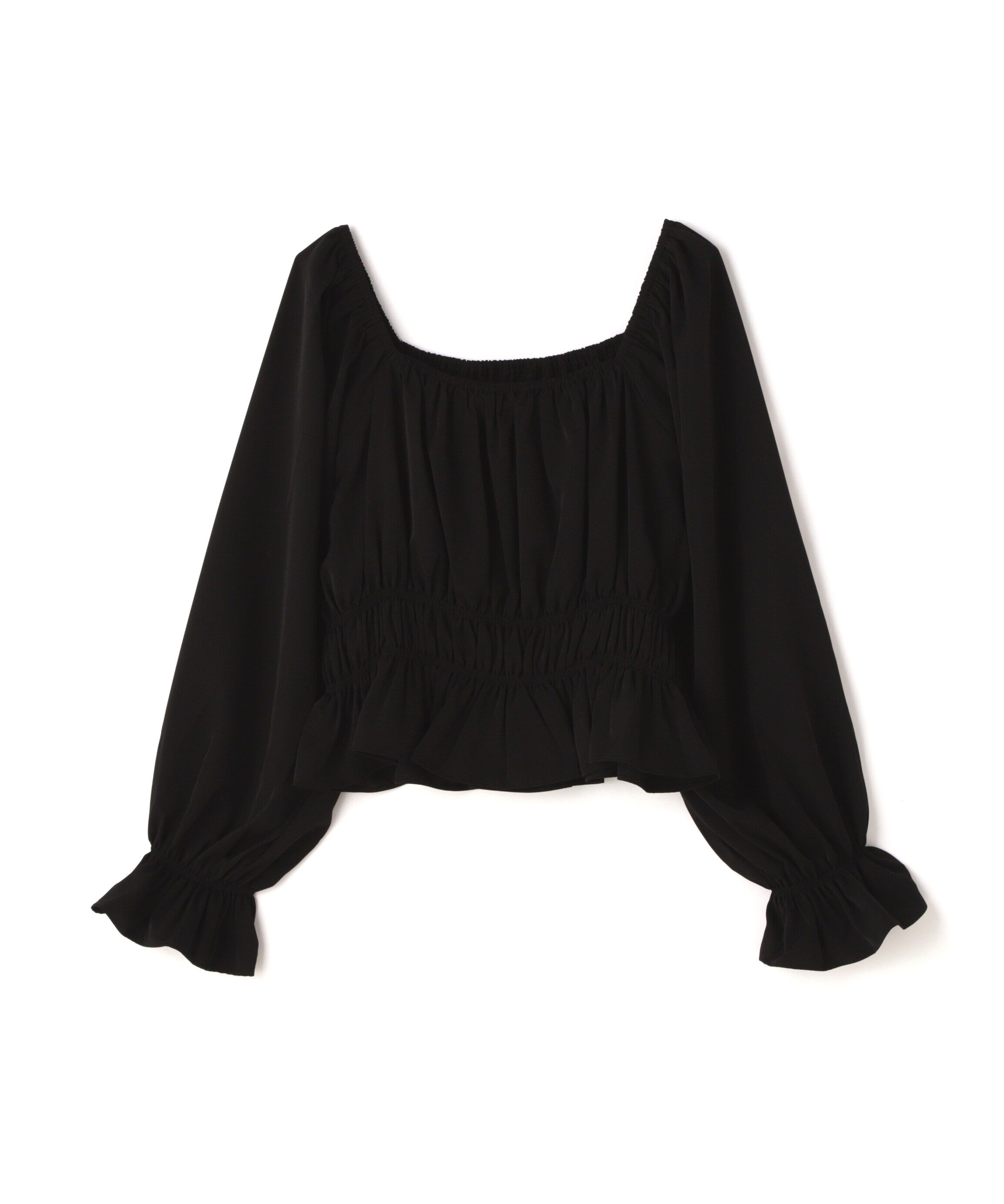  「スクエアネックシャーリングブラウス」|シャツ・ブラウス|