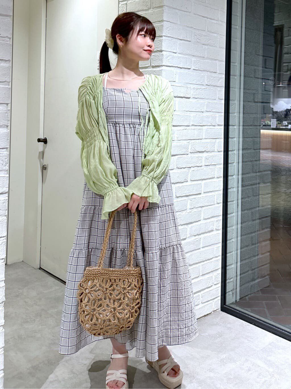  「シアーギャザー前開き短丈ブラウス」|シャツ・ブラウス|