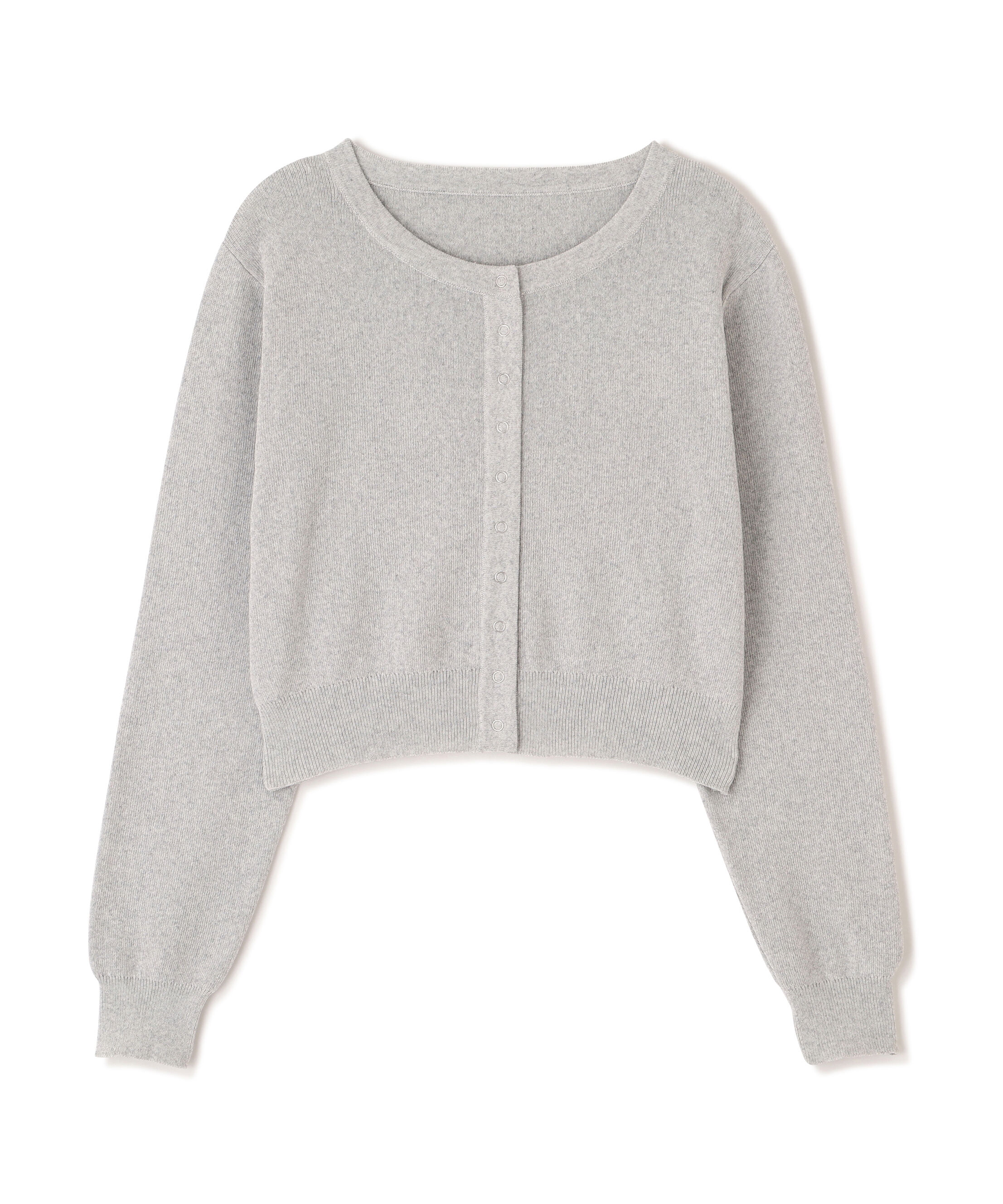  「リングドットボタンクルーネックニットカーディガン」|ニット・セーター|