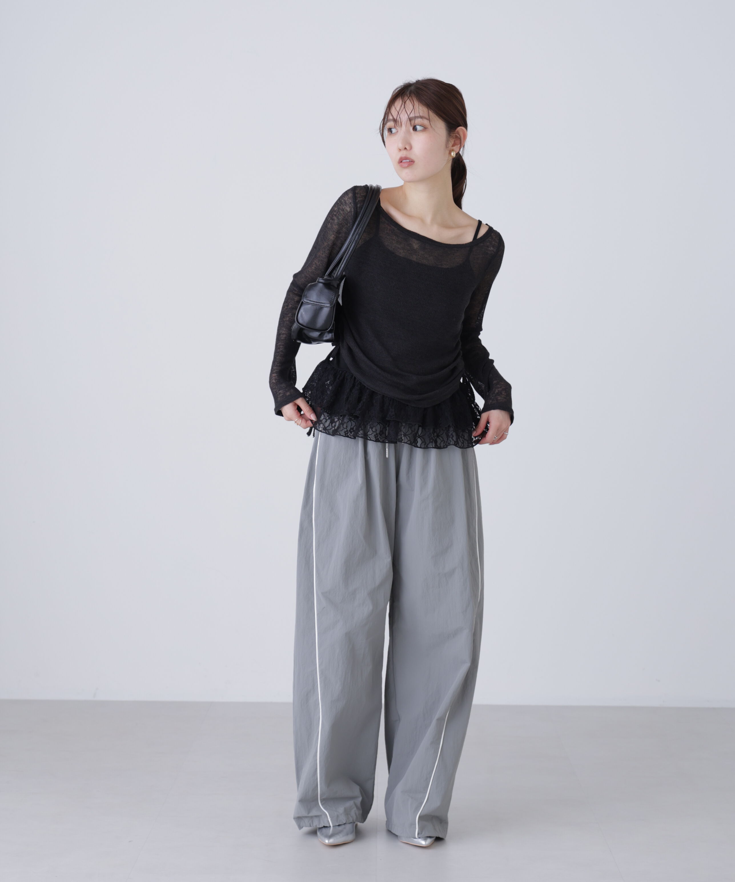  「メランジドロストレースティアードキャミセット」|Tシャツ・カットソー|