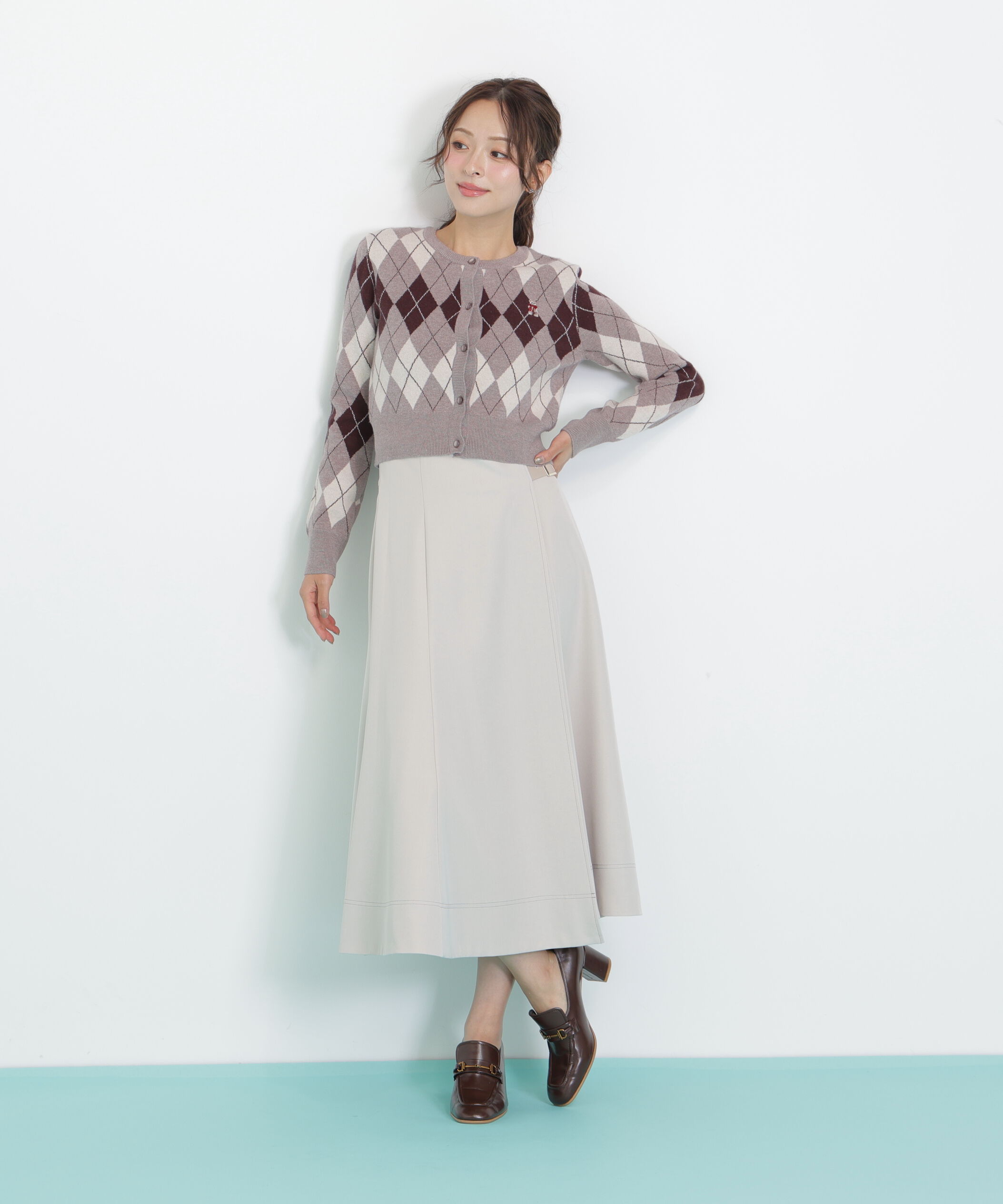  「＜ＢＥＡＲシリーズ＞アーガイルカーディガン」|ニット・セーター|