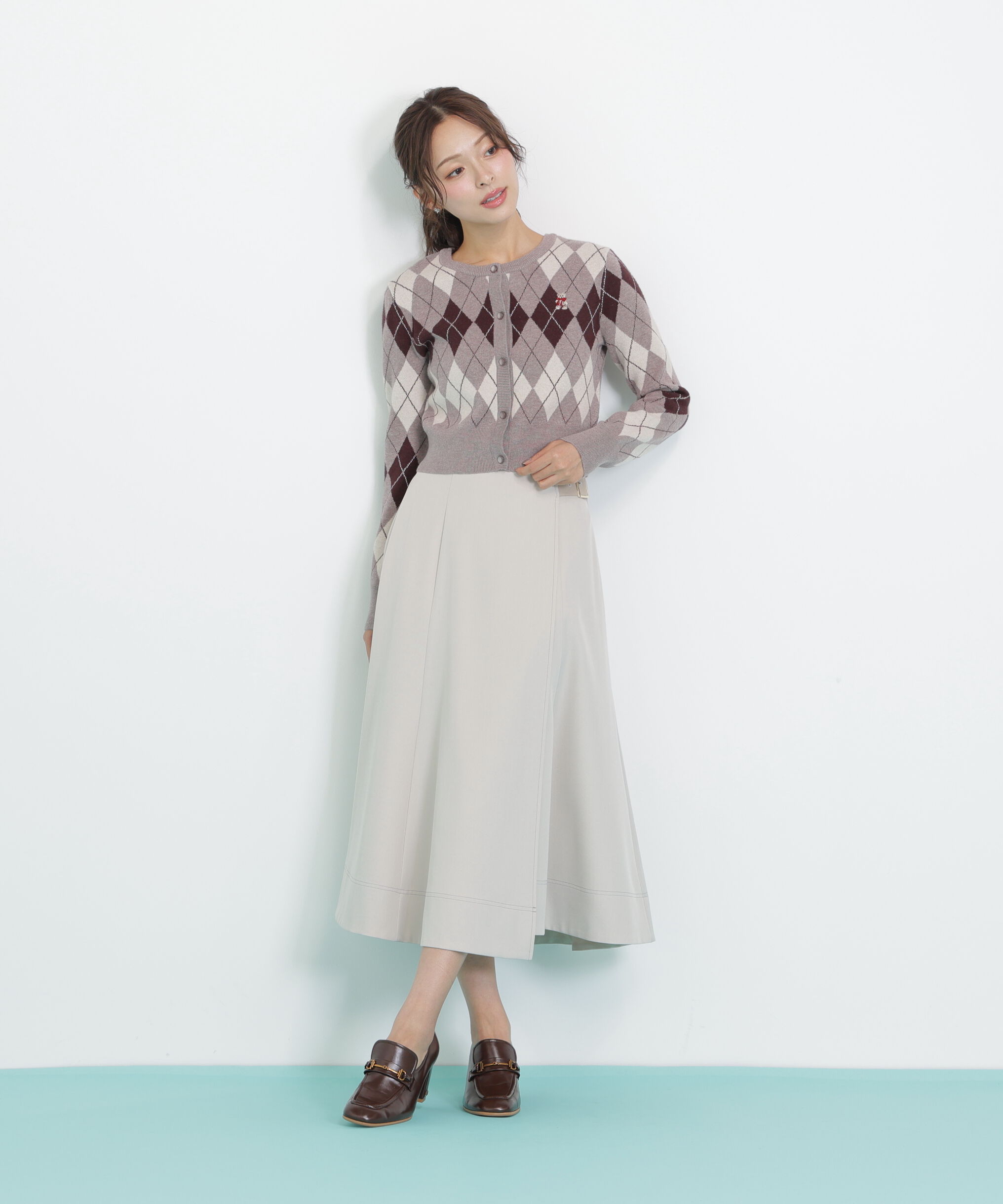  「＜ＢＥＡＲシリーズ＞アーガイルカーディガン」|ニット・セーター|