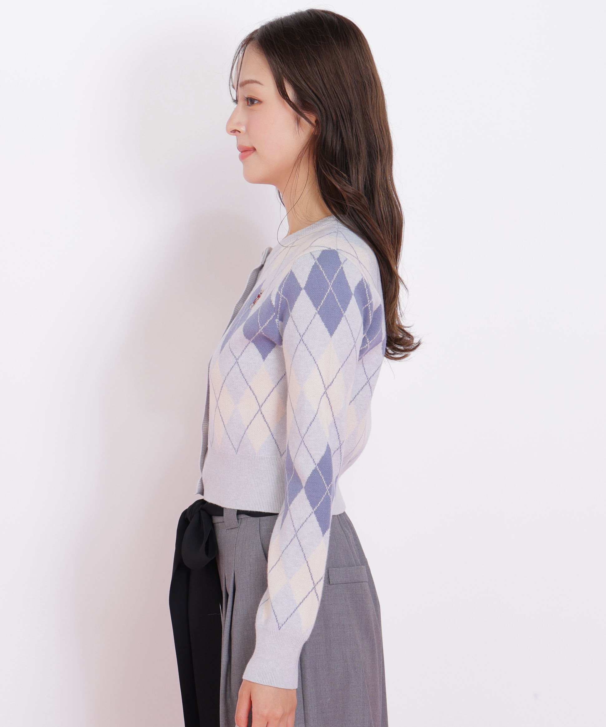  「＜ＢＥＡＲシリーズ＞アーガイルカーディガン」|ニット・セーター|