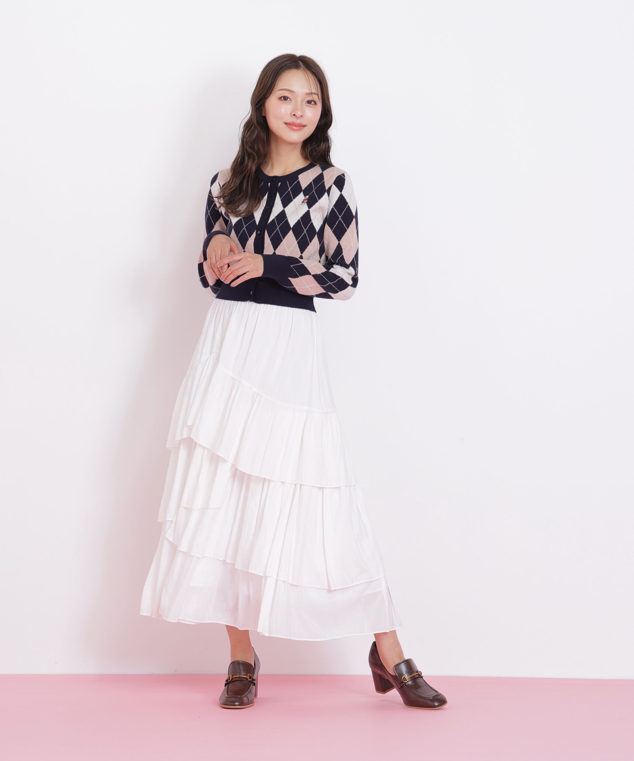  「＜ＢＥＡＲシリーズ＞アーガイルカーディガン」|ニット・セーター|