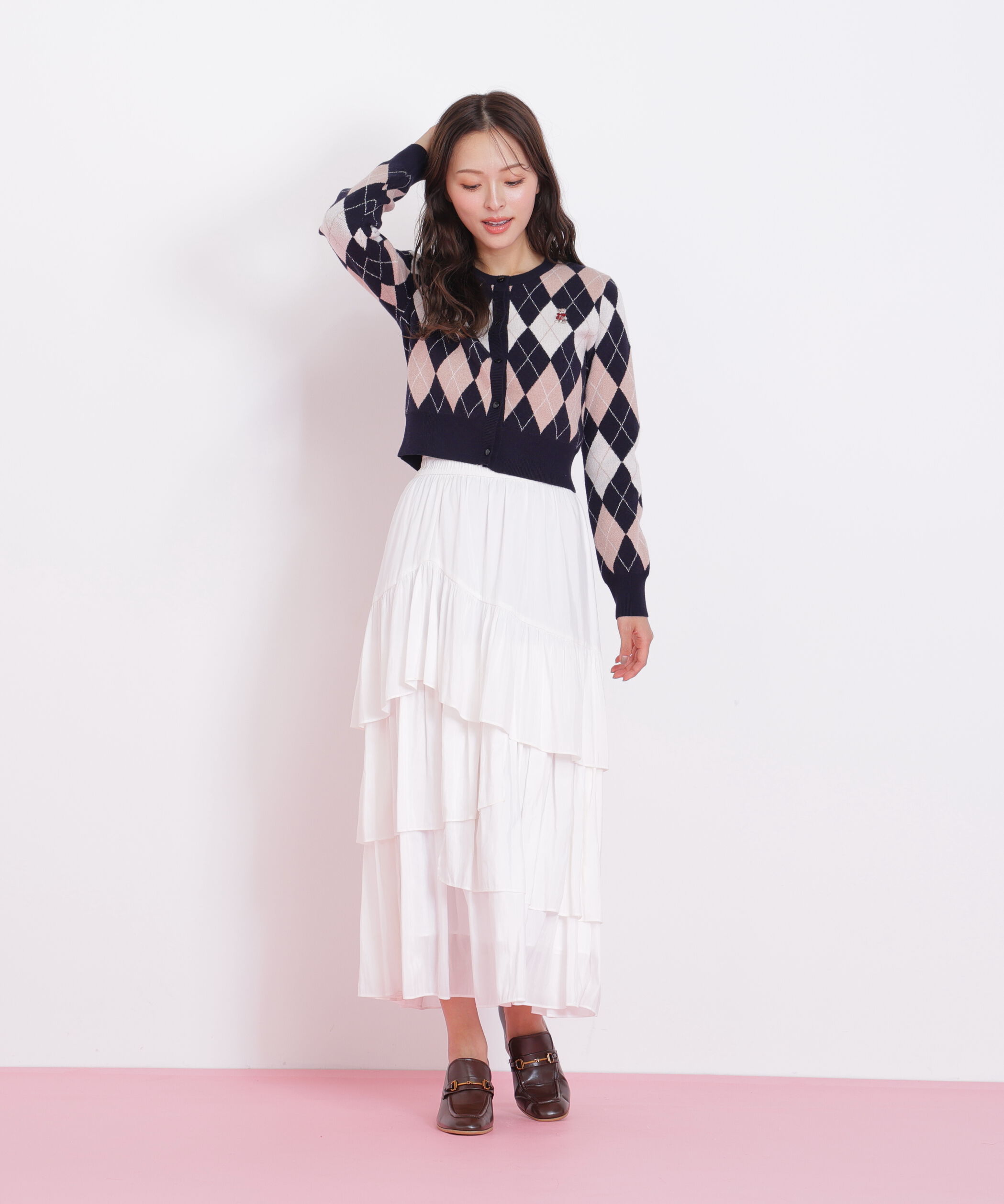  「＜ＢＥＡＲシリーズ＞アーガイルカーディガン」|ニット・セーター|