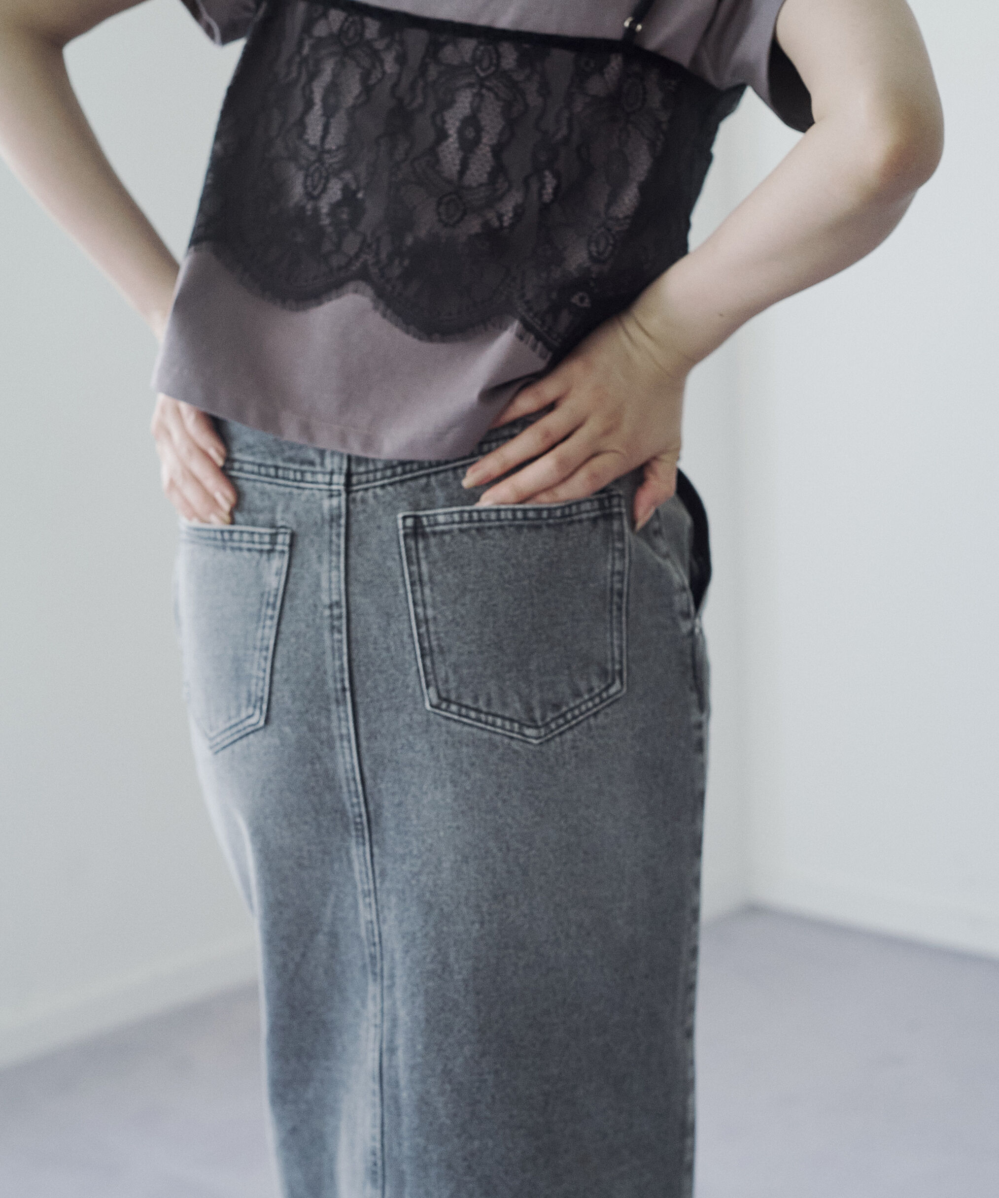 PROPORTION BODY DRESSING「デニムナロースカート」|スカート|