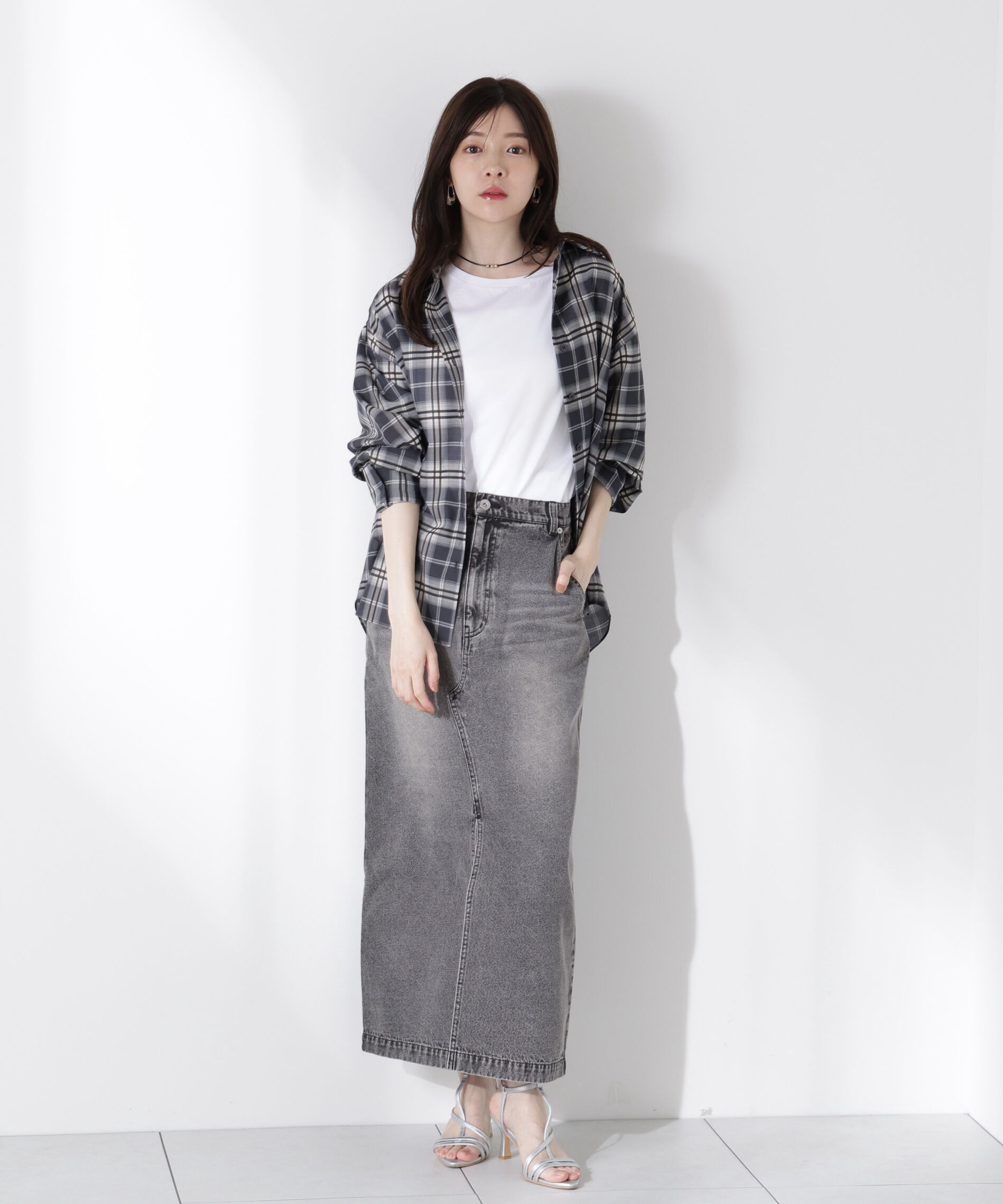 PROPORTION BODY DRESSING「デニムナロースカート」|スカート|