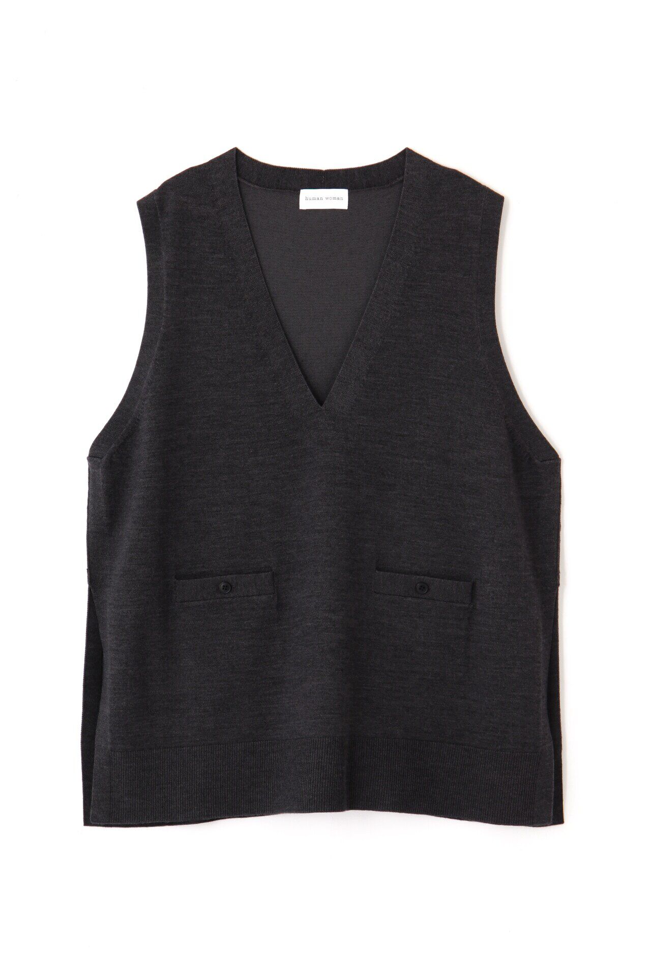  「◆ハイゲージVネックオーバーベスト」|ニット・セーター|