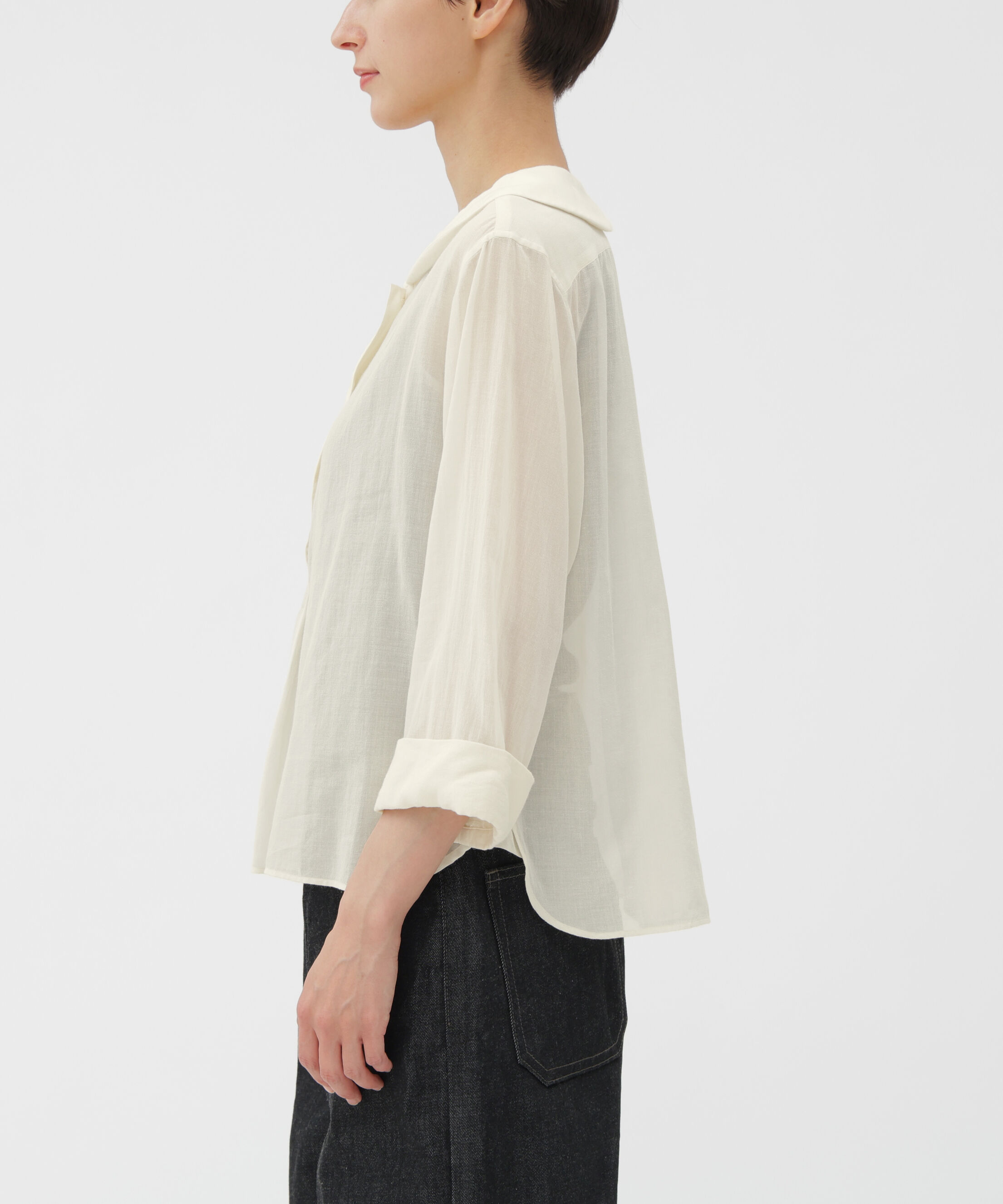  「COTTON SILK CHIFFON SHIRT」|シャツ・ブラウス|