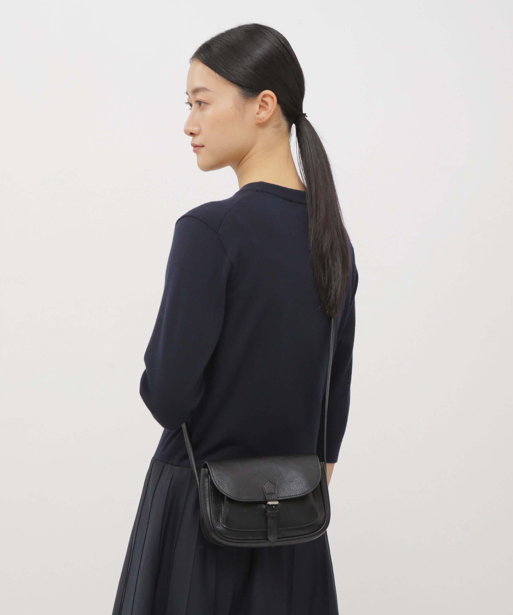  「SADDLE LEATHER BAG」|その他|BLACK