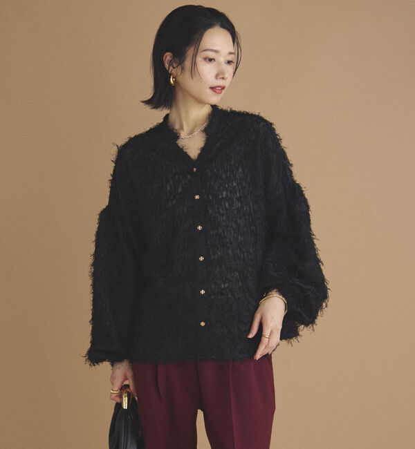 Doux archives「カットジャガードブラウス」|シャツ・ブラウス|