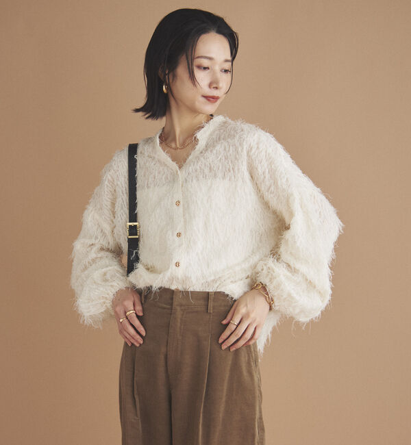 Doux archives「カットジャガードブラウス」|シャツ・ブラウス|