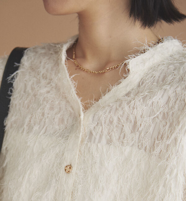 Doux archives「カットジャガードブラウス」|シャツ・ブラウス|