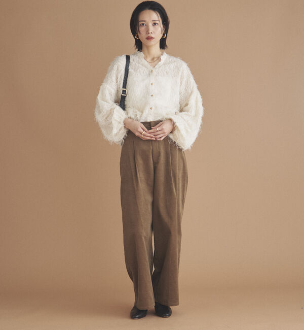 Doux archives「カットジャガードブラウス」|シャツ・ブラウス|