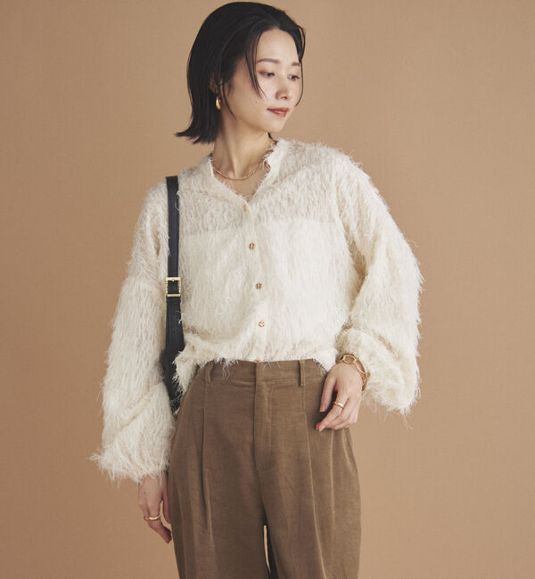 Doux archives「カットジャガードブラウス」|シャツ・ブラウス|