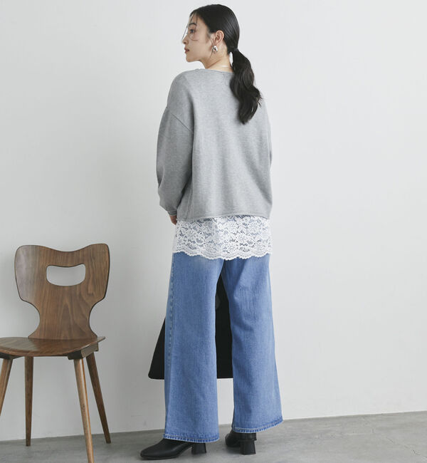 Doux archives「裾レースロンＴｅｅ」|Tシャツ・カットソー|