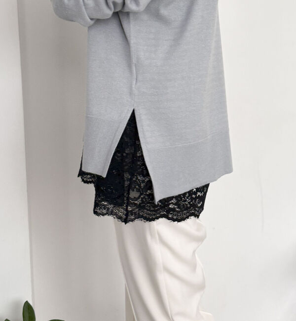 Doux archives「裾レースロンＴｅｅ」|Tシャツ・カットソー|