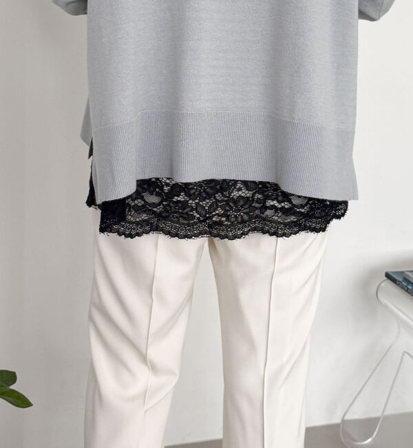 Doux archives「裾レースロンＴｅｅ」|Tシャツ・カットソー|