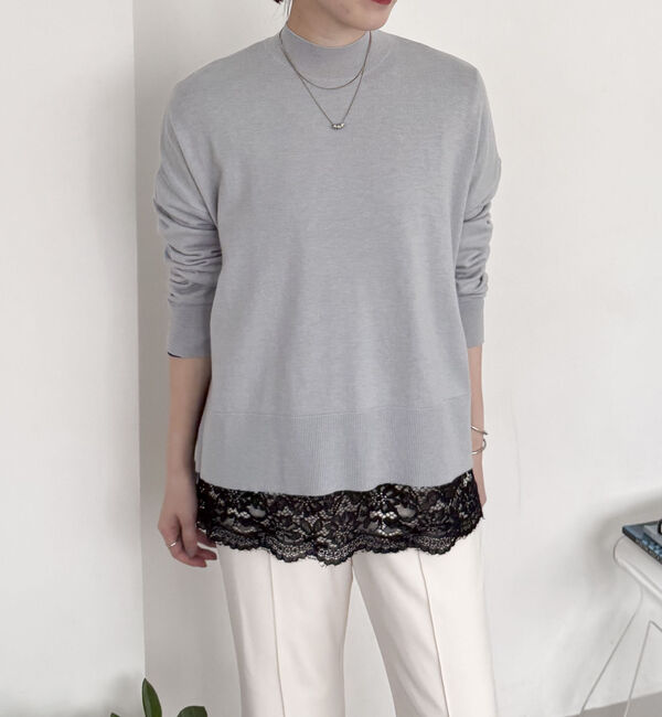 Doux archives「裾レースロンＴｅｅ」|Tシャツ・カットソー|