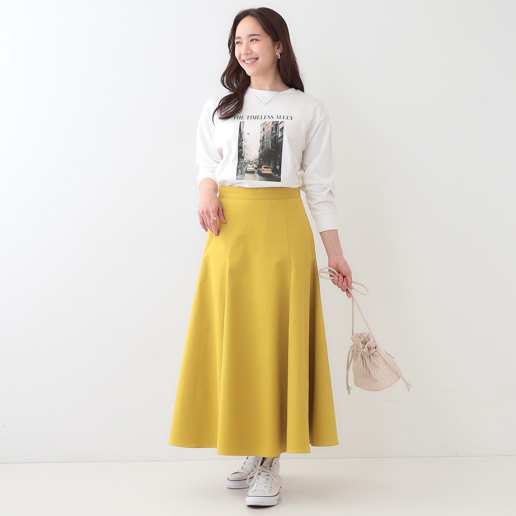 SHOO･LA･RUE「【洗える/S-LL】一枚でもレイヤードでも グラフィック長袖Tシャツ」|Tシャツ・カットソー|