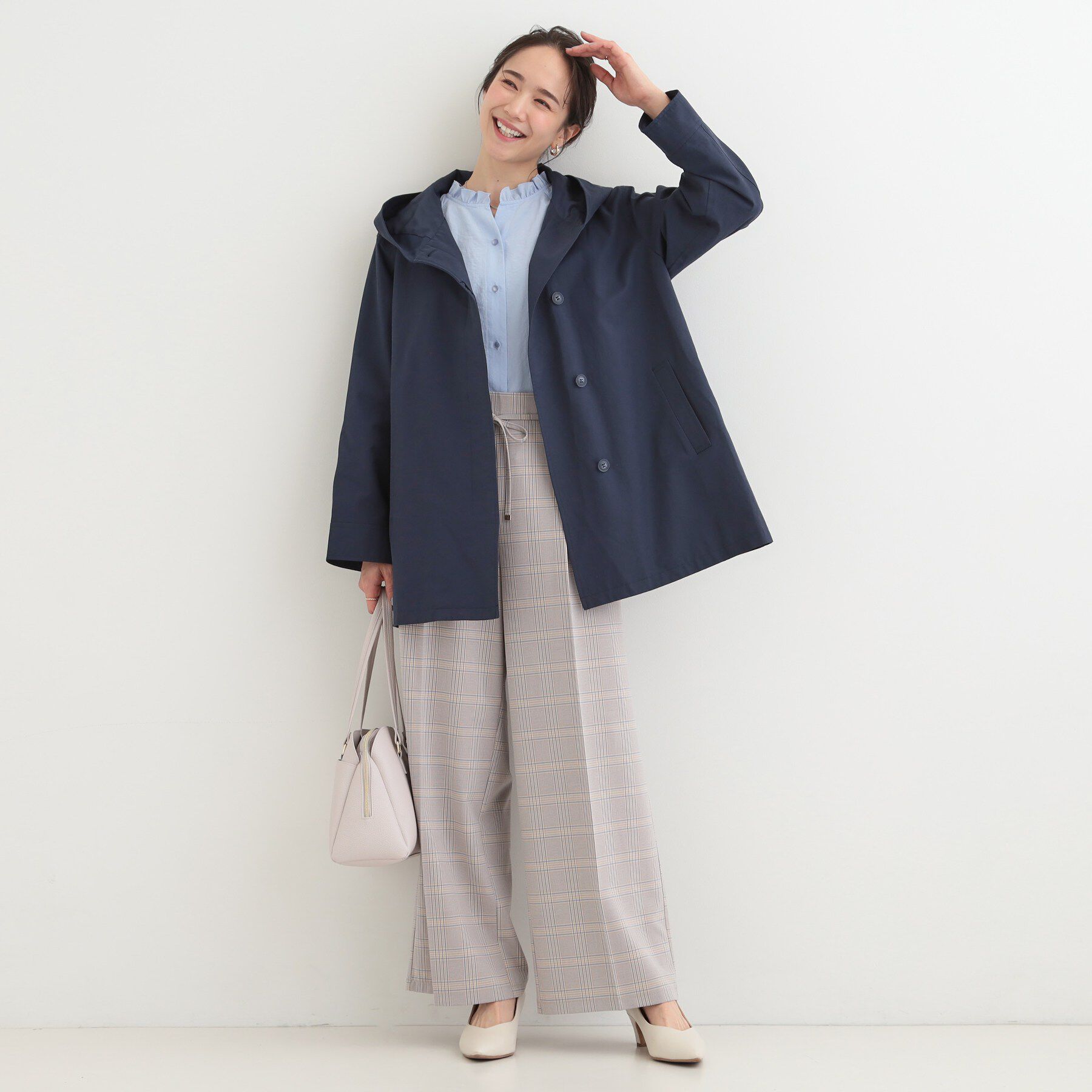 SHOO･LA･RUE「【防花粉/S-LL】ゆったり着られる テントフーディージャケット」|その他|