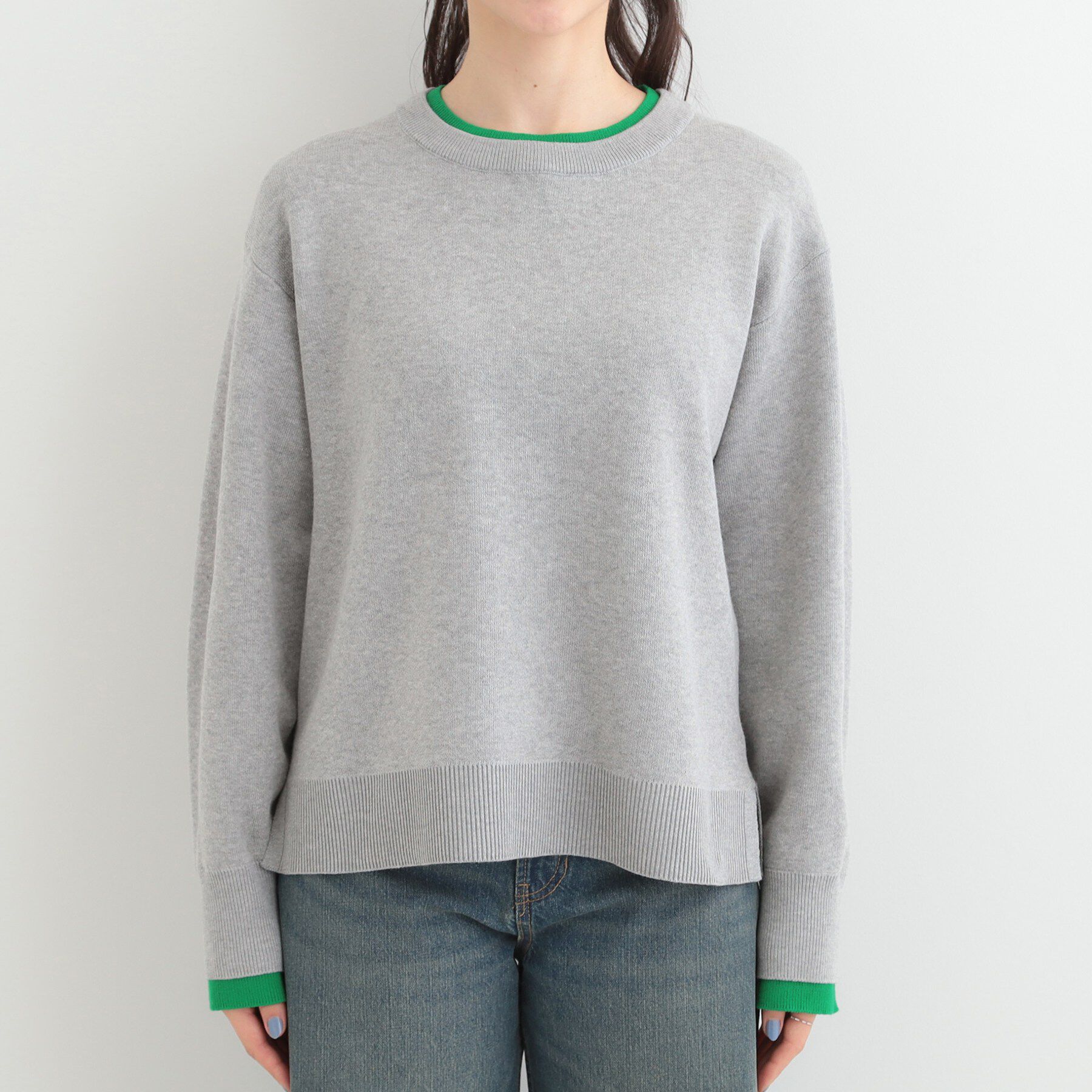 SHOO･LA･RUE「配色が上品 スウェットライクニット」|ニット・セーター|