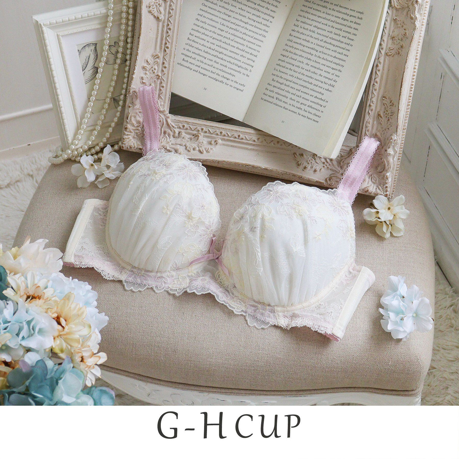 Risa Magli「リゼット ブラジャー (G-H) ＜Glamor Bra／バストアップタイプ＞」|インナー|アイボリー(004)