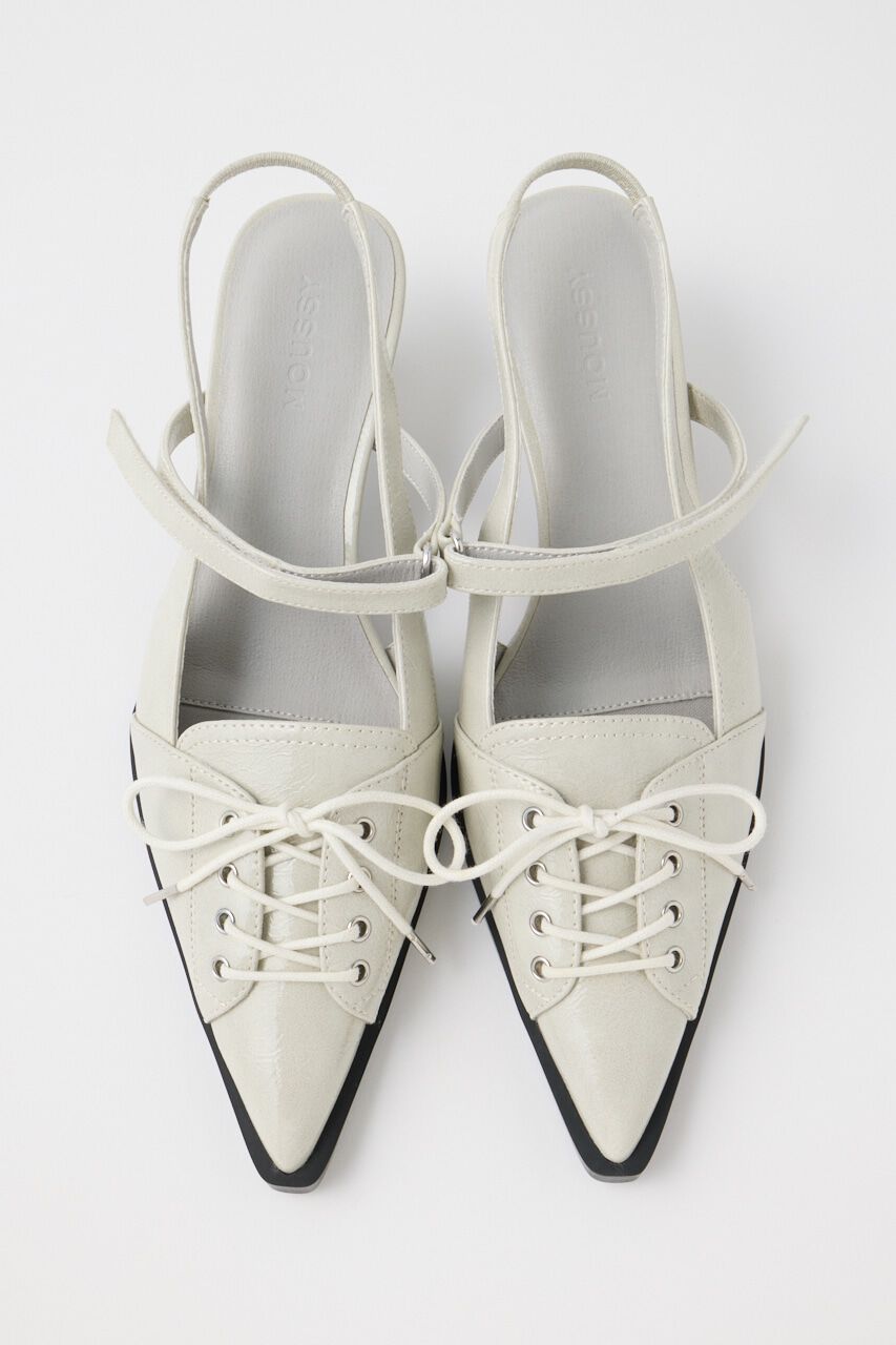 MOUSSY「LACE UP SLING BACK ミュール」|サンダル|L/GRY1