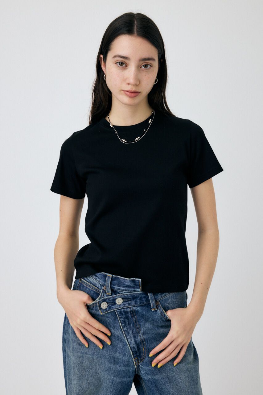 MOUSSY「SUVIN GIZA  CN TEE」|Tシャツ・カットソー|BLK