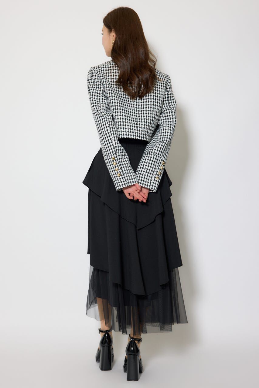 rienda「チュールレイヤードラッフルジャストウエストスカート」|スカート|