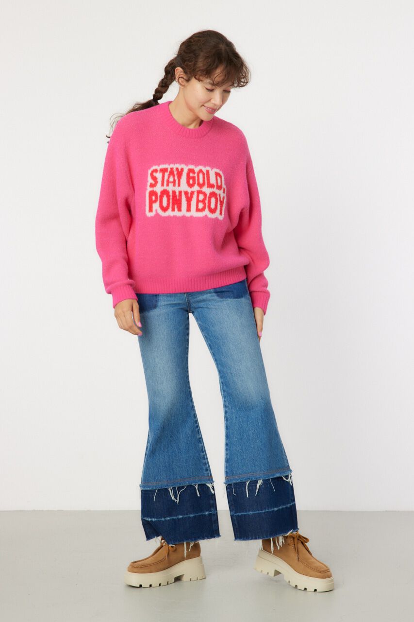 RODEO CROWNS「タイポグラフィニットトップス」|ニット・セーター|