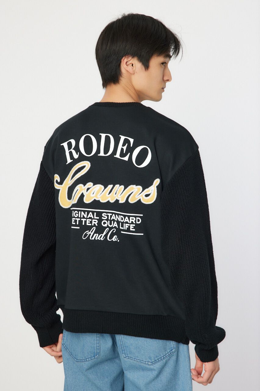RODEO CROWNS「メンズドッキングロゴニットトップス」|ニット・セーター|