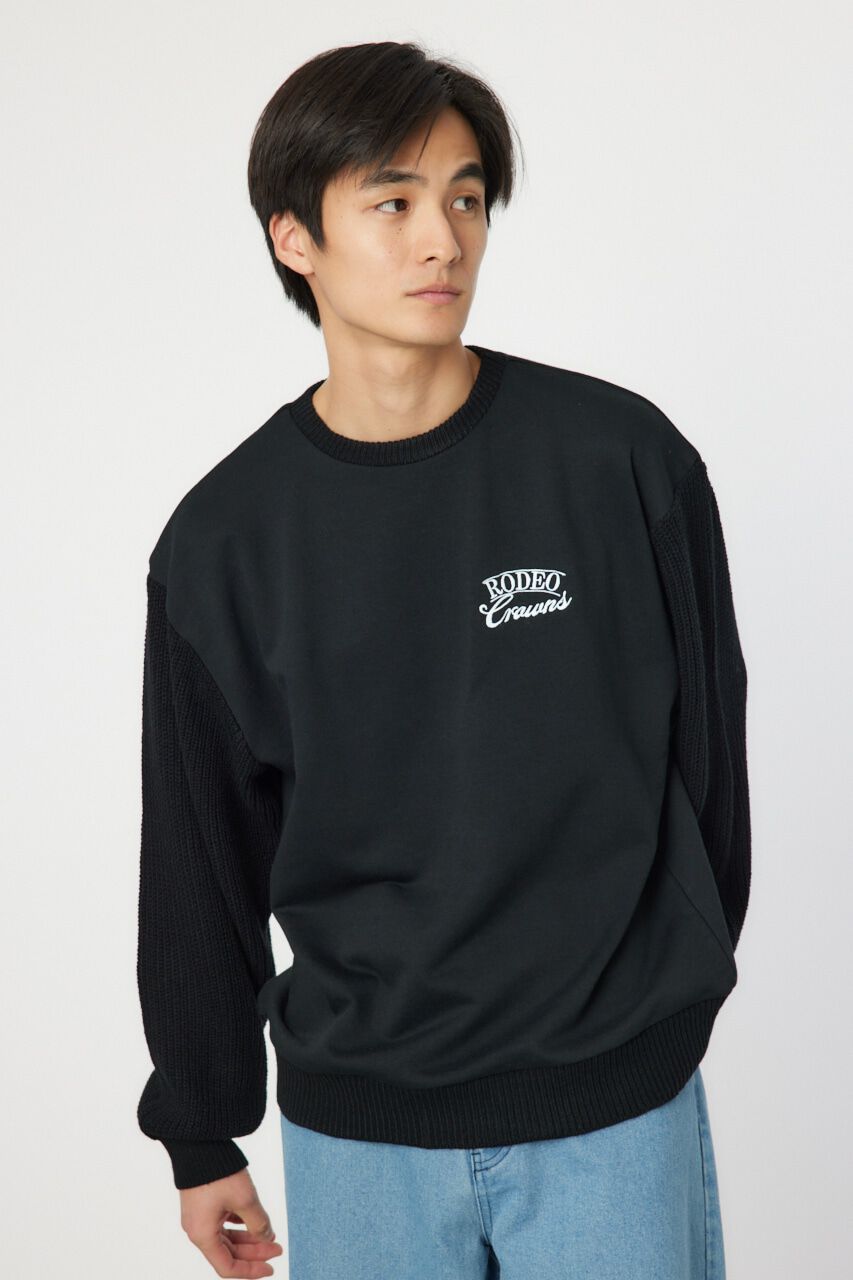 RODEO CROWNS「メンズドッキングロゴニットトップス」|ニット・セーター|