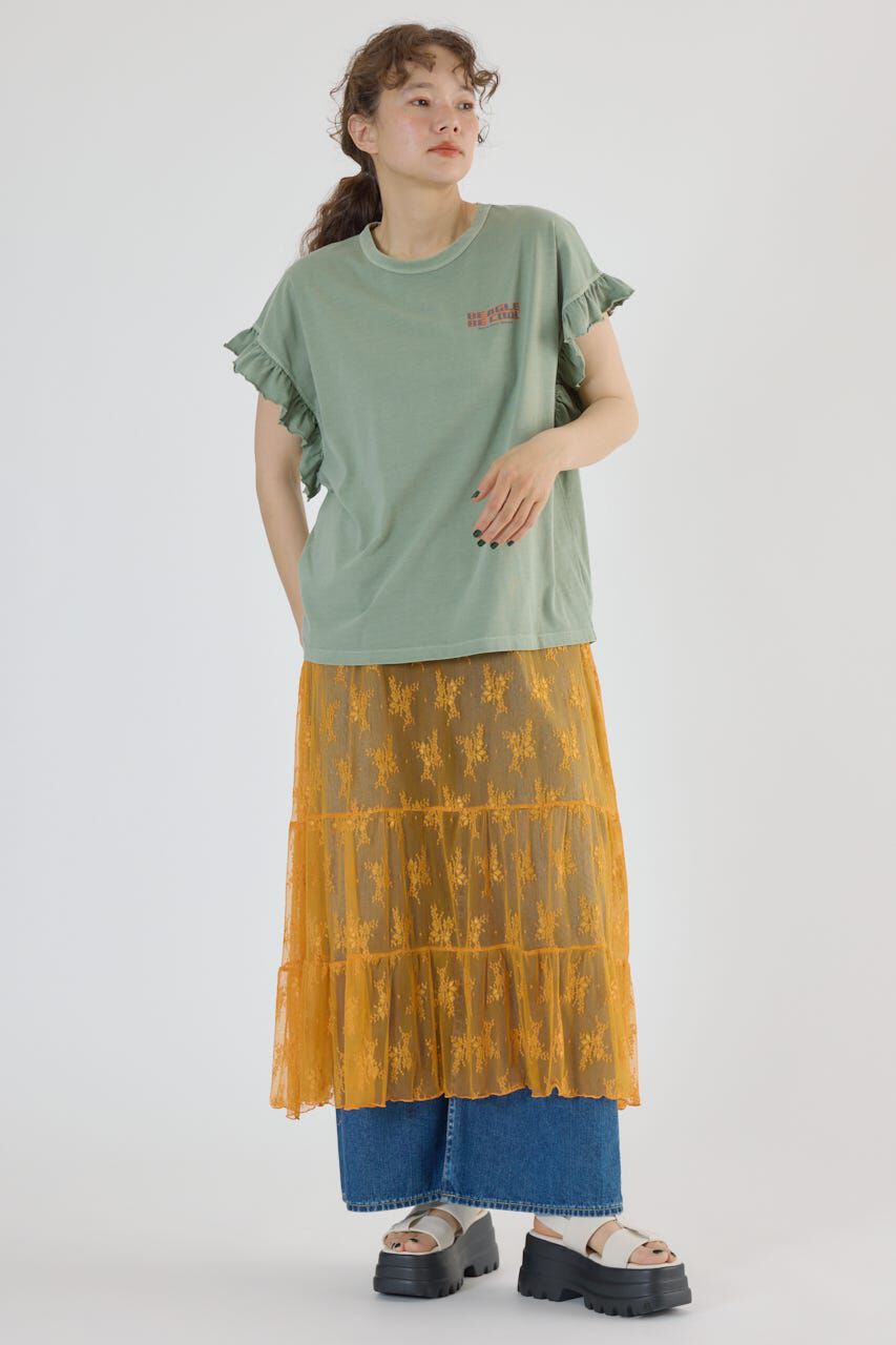 RODEO CROWNS「Vintage Graphicフリル Tシャツ」|Tシャツ・カットソー|