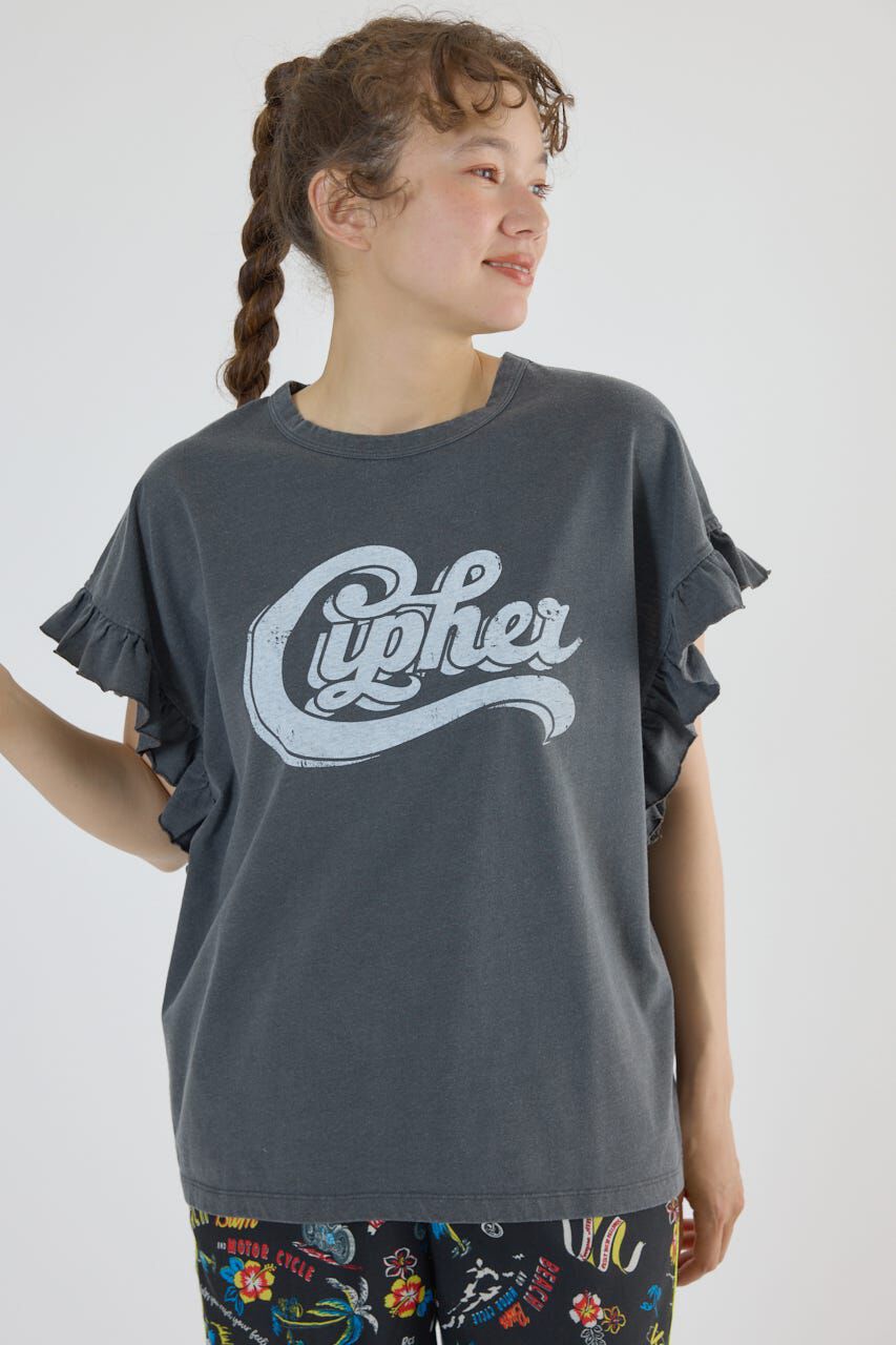 RODEO CROWNS「Vintage Graphicフリル Tシャツ」|Tシャツ・カットソー|C.GRY