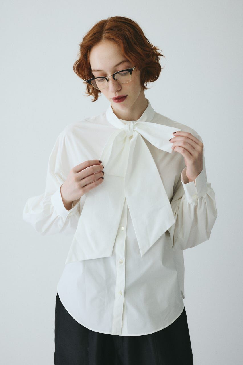 HeRIN.CYE「Ribbon blouse」|シャツ・ブラウス|WHT