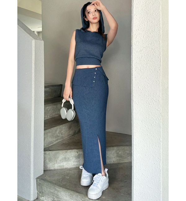 RESEXXY「ウエストデザインタイトニットスカート【セットアップ着用可能】」|スカート|