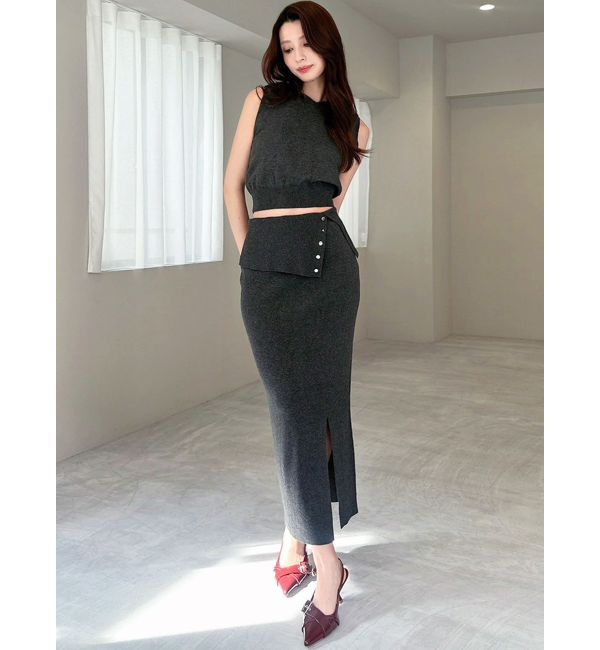 RESEXXY「ウエストデザインタイトニットスカート【セットアップ着用可能】」|スカート|