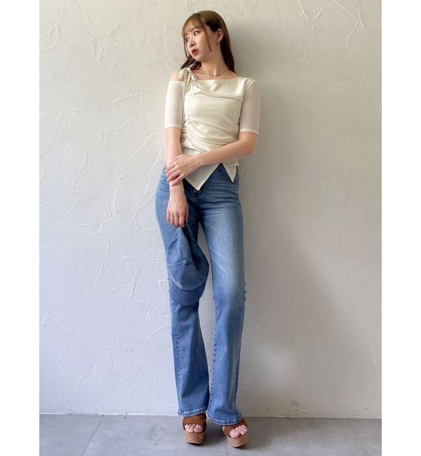 dazzlin「ワンショルギャザーカットトップス」|Tシャツ・カットソー|