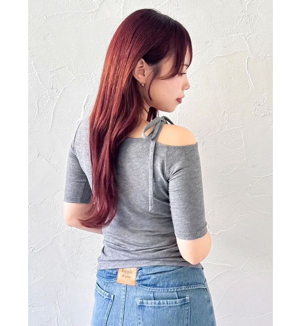 dazzlin「ワンショルギャザーカットトップス」|Tシャツ・カットソー|