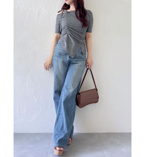 dazzlin「ワンショルギャザーカットトップス」|Tシャツ・カットソー|