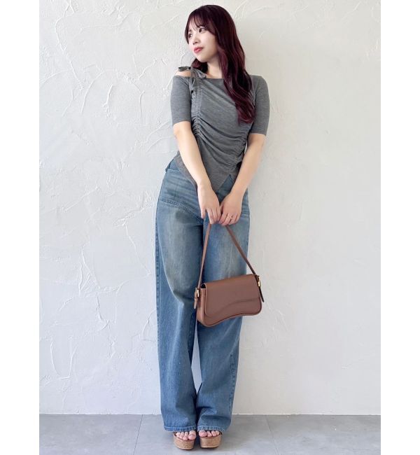 dazzlin「ワンショルギャザーカットトップス」|Tシャツ・カットソー|