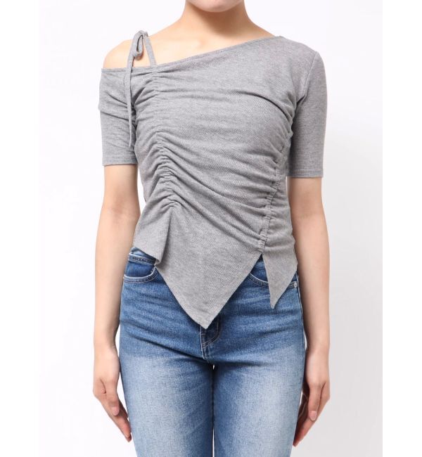 dazzlin「ワンショルギャザーカットトップス」|Tシャツ・カットソー|