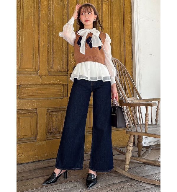 dazzlin「アーガイルニットトップス」|ニット・セーター|