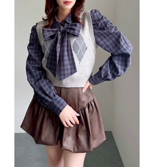 dazzlin「アーガイルニットトップス」|ニット・セーター|